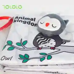 Игрушку черно-белая книга из ткани для 0-1 год ребенок визуальная тактильная обучающая