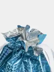 Синий мешок подарочный, 24*32, новогодний, рождественский