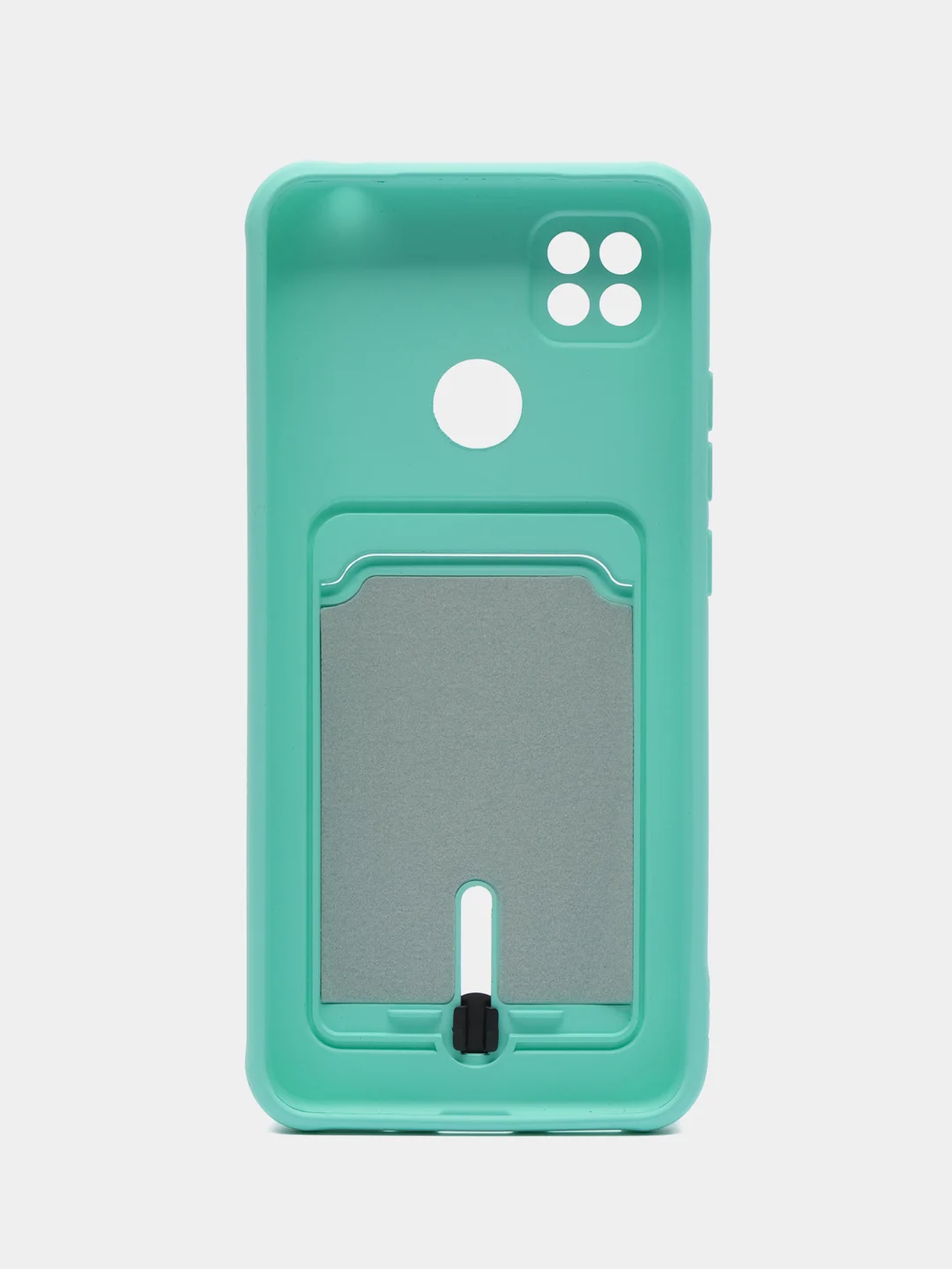 Бирюзовый чехол Xiaomi Redmi 9C / 9C NFC / 10A (Сяоми Редми 9С, 10А) с карманом для карт