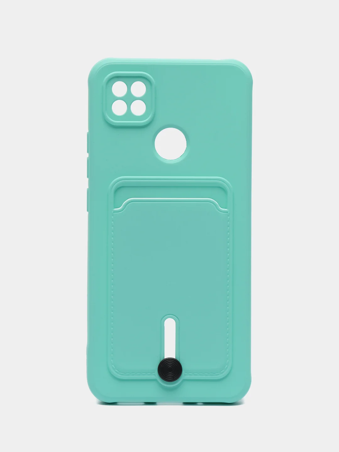 Бирюзовый чехол Xiaomi Redmi 9C / 9C NFC / 10A (Сяоми Редми 9С, 10А) с карманом для карт