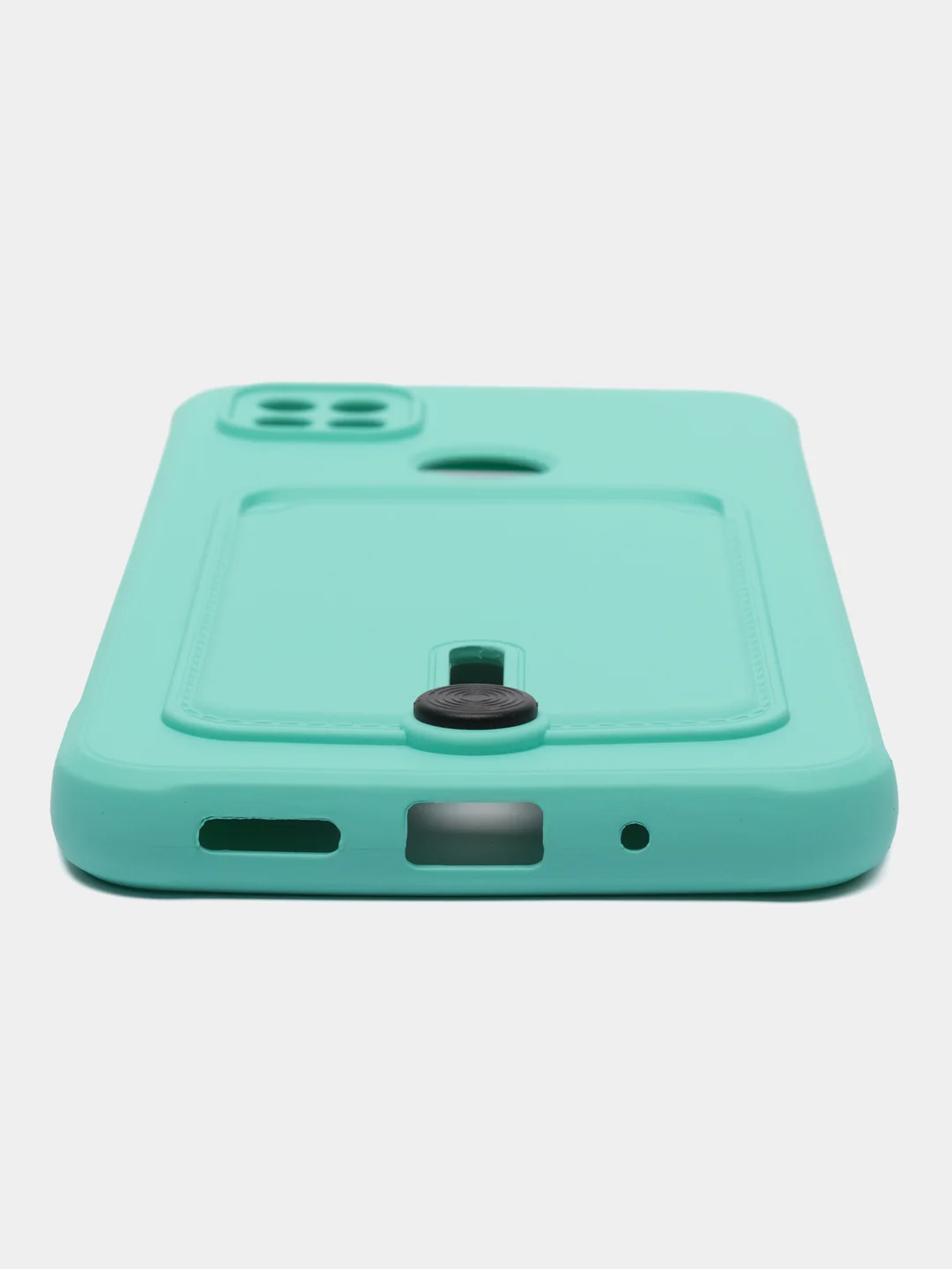 Бирюзовый чехол Xiaomi Redmi 9C / 9C NFC / 10A (Сяоми Редми 9С, 10А) с карманом для карт