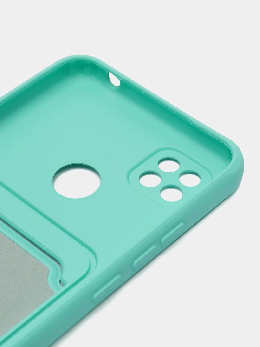Бирюзовый чехол Xiaomi Redmi 9C / 9C NFC / 10A (Сяоми Редми 9С, 10А) с карманом для карт