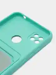 Бирюзовый чехол Xiaomi Redmi 9C / 9C NFC / 10A (Сяоми Редми 9С, 10А) с карманом для карт