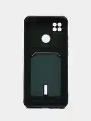Зеленый чехол Xiaomi Redmi 9C / 9C NFC / 10A (Сяоми Редми 9С, 10А) с карманом для карт