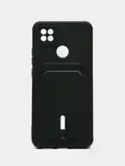 Зеленый чехол Xiaomi Redmi 9C / 9C NFC / 10A (Сяоми Редми 9С, 10А) с карманом для карт