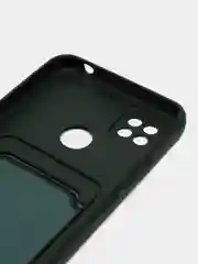 Зеленый чехол Xiaomi Redmi 9C / 9C NFC / 10A (Сяоми Редми 9С, 10А) с карманом для карт