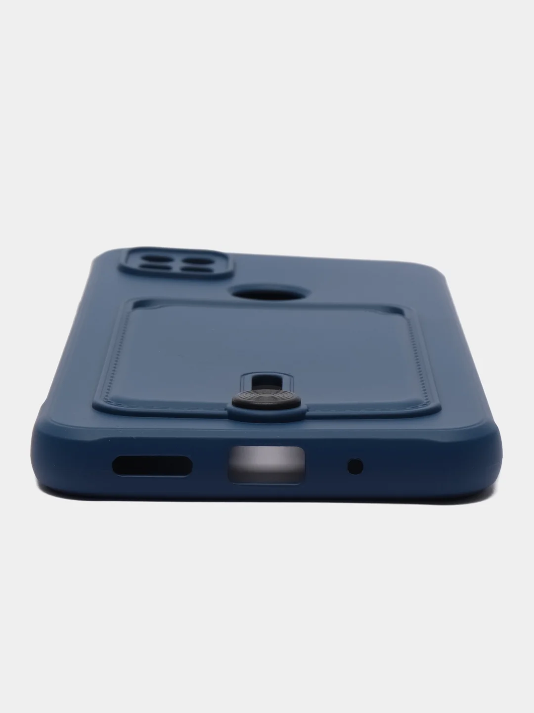 Синий чехол Xiaomi Redmi 9C / 9C NFC / 10A (Сяоми Редми 9С, 10А) с карманом для карт