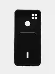 Черный чехол Xiaomi Redmi 9C / 9C NFC / 10A (Сяоми Редми 9С, 10А) с карманом для карт