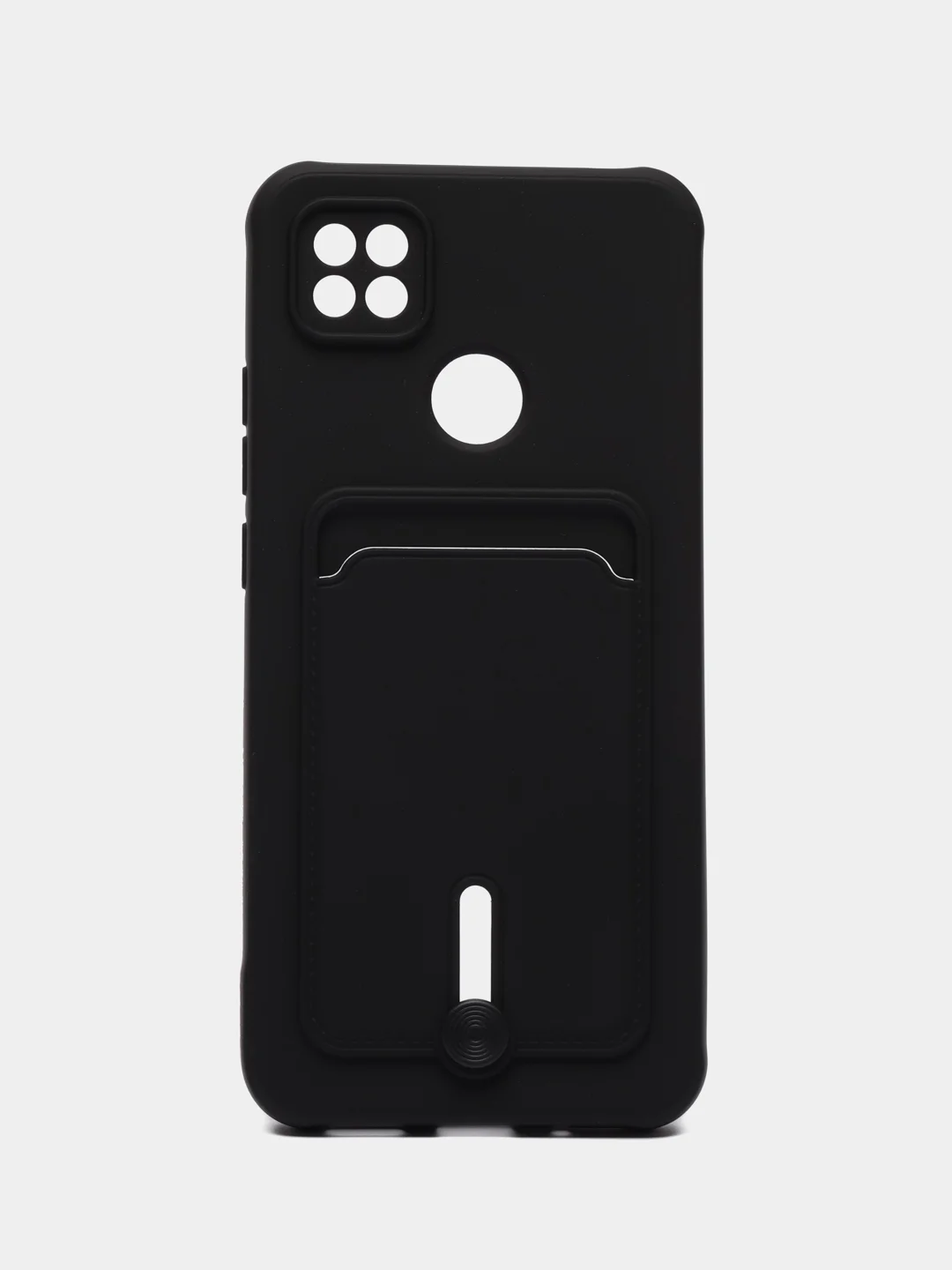 Черный чехол Xiaomi Redmi 9C / 9C NFC / 10A (Сяоми Редми 9С, 10А) с карманом для карт