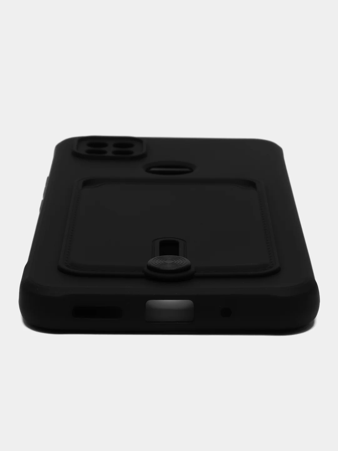Черный чехол Xiaomi Redmi 9C / 9C NFC / 10A (Сяоми Редми 9С, 10А) с карманом для карт