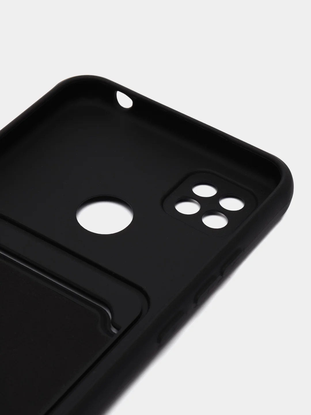 Черный чехол Xiaomi Redmi 9C / 9C NFC / 10A (Сяоми Редми 9С, 10А) с карманом для карт