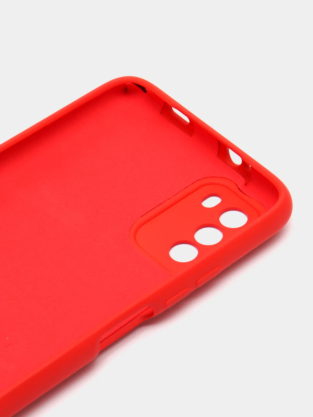 Красный чехол для Xiaomi Poco M3 с текстилем внутри, Поко М3