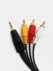 Кабель 3.5 M - 3RCA M, LAN, 1.5 м, чёрный