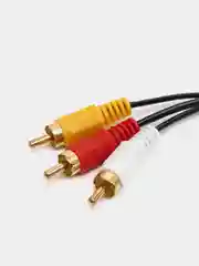Кабель 3.5 M - 3RCA M, LAN, 1.5 м, чёрный