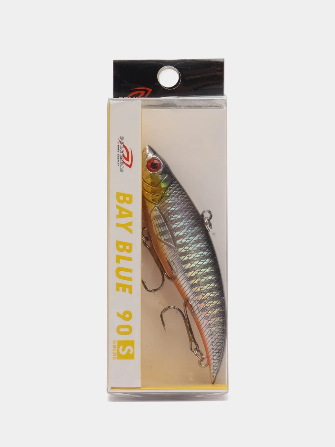 Серебряный раттлин виб Columbia Bay Blue 90S, 90 мм, 19 г