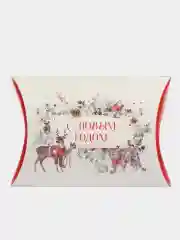 Красный коробка подарочная, новогодняя, 11 х 8 х 2 см
