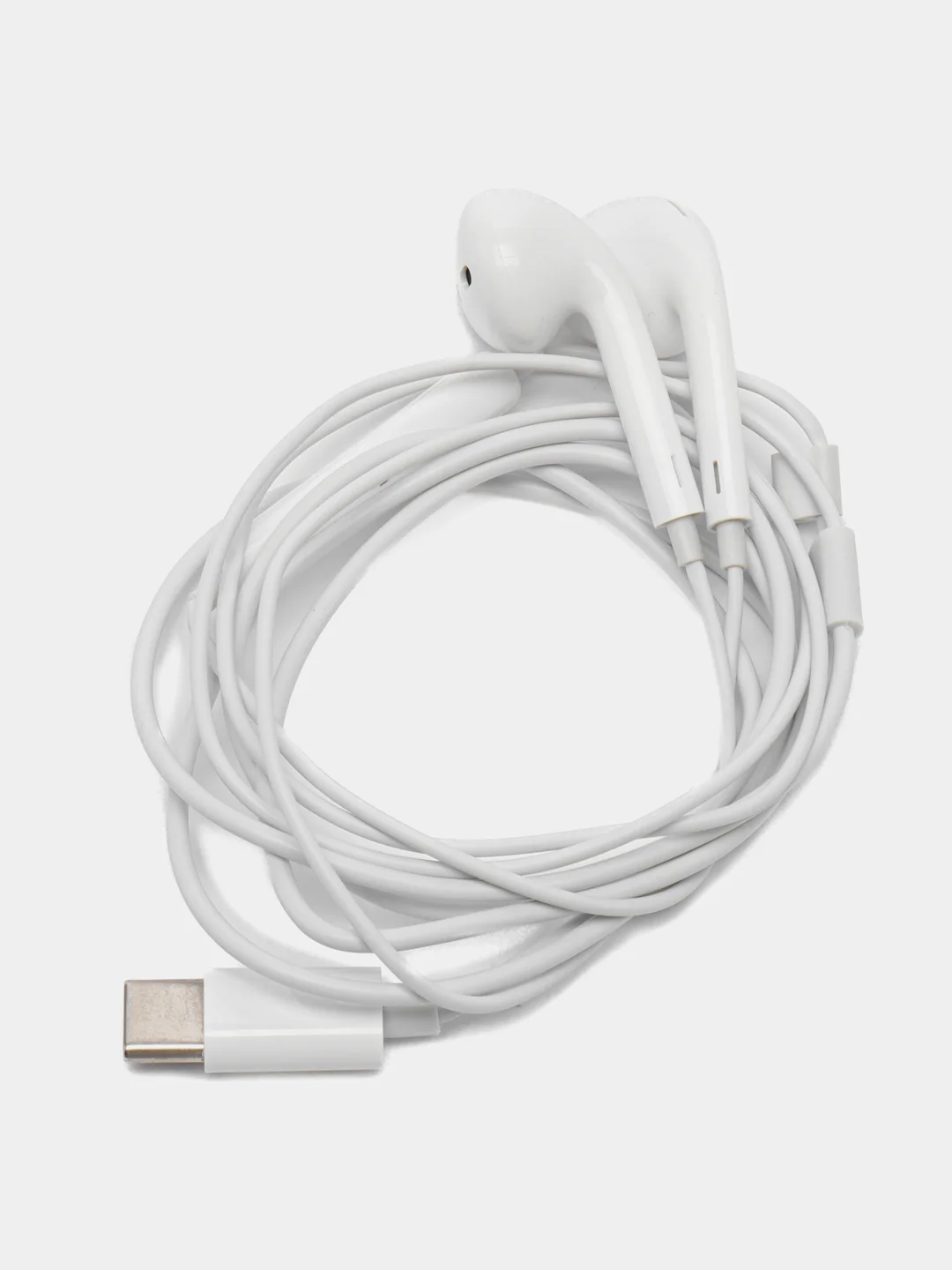 Белый наушники проводные Type-C с микрофоном для iPhone 15 Plus/Pro/ProMax и выше, для Android