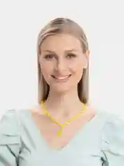 Желтый ожерелье с подвеской мишка, цепочка с мишкой