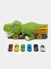 Салатовый автовоз Динозавр игровой набор с металлическими машинками