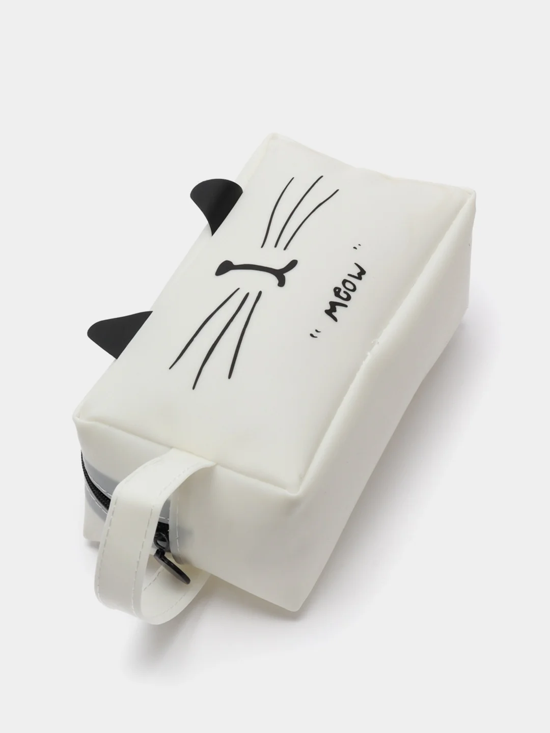 Белый косметичка пенал "Meow"