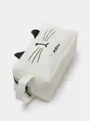 Белый косметичка пенал "Meow"