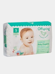 Подгузники Offspring, расцветка "Киви", S, 3-6 кг, 48 штук