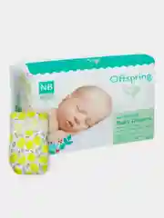 Подгузники Offspring, расцветка "Лимоны", NB, 2-4 кг, 56 штук