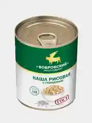 Каша рисовая с говядиной Бобровский, 340 грамм