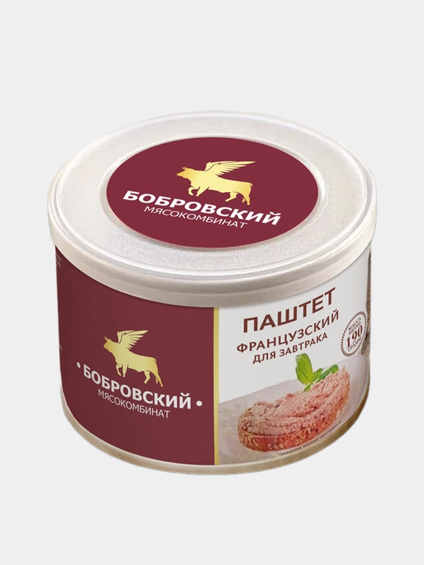 Паштет французкий для завтрака Бобровский, 190 грамм