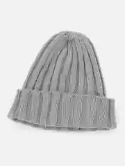 Серый шапка-бини женская, вязаная