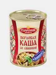Каша перловая со свининой Старорусские рецепты, 340 грамм