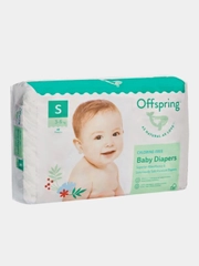 Подгузники Offspring, расцветка "Апельсины", S, 3-6 кг, 48 штук