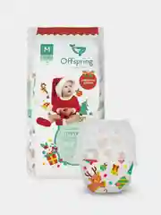 Трусики-подгузники Offspring, расцветка "Новый год", M, 6-11 кг, 42 штуки
