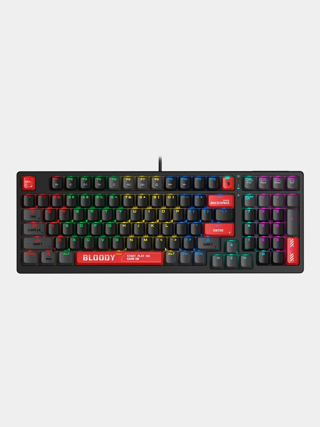 Красный механическая клавиатура A4Tech Bloody S98 с RGB-подсветкой