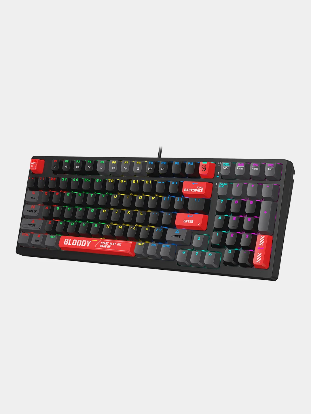 Красный механическая клавиатура A4Tech Bloody S98 с RGB-подсветкой