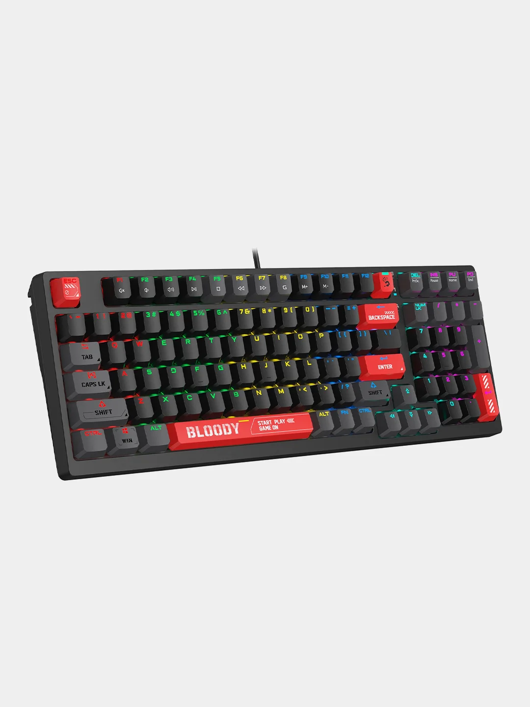 Красный механическая клавиатура A4Tech Bloody S98 с RGB-подсветкой