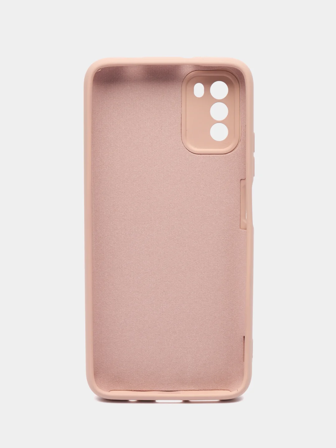 Бежевый чехол для Xiaomi Poco M3 с текстилем внутри, Поко М3