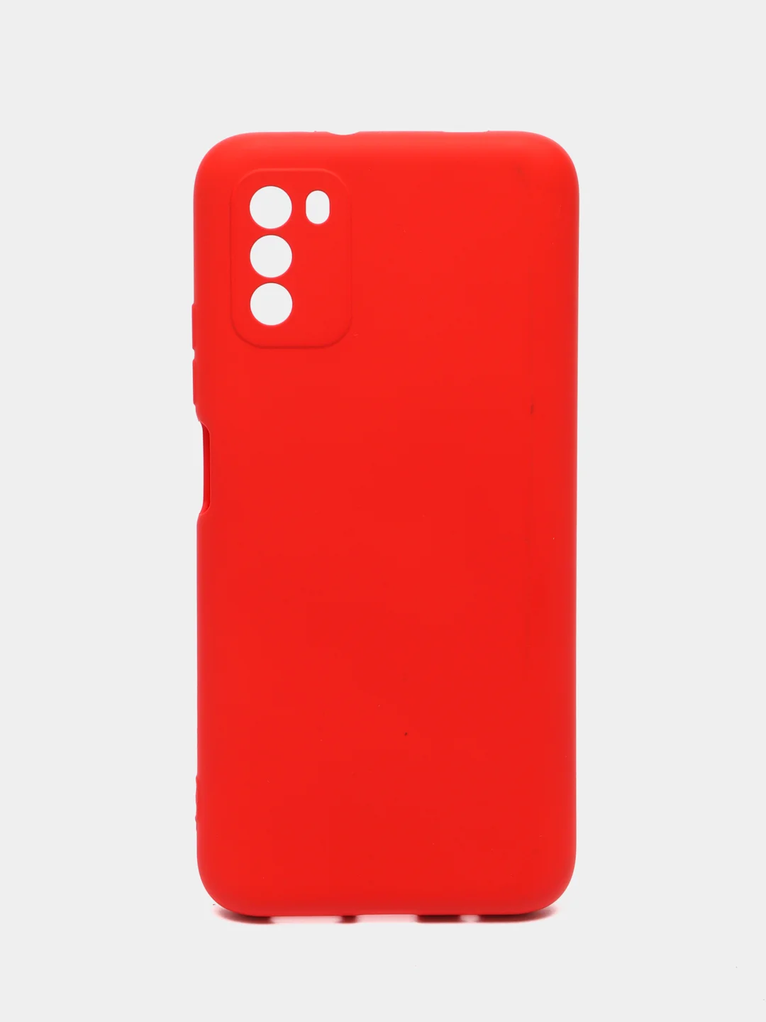 Красный чехол для Xiaomi Poco M3 с текстилем внутри, Поко М3