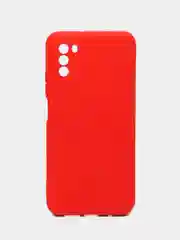 Красный чехол для Xiaomi Poco M3 с текстилем внутри, Поко М3