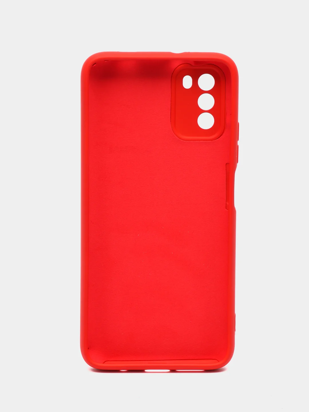 Красный чехол для Xiaomi Poco M3 с текстилем внутри, Поко М3
