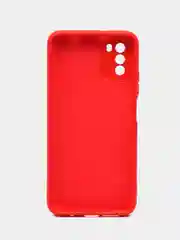 Красный чехол для Xiaomi Poco M3 с текстилем внутри, Поко М3