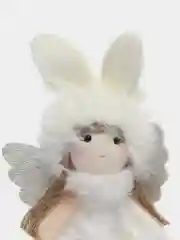 Белый елочная игрушка Ангел украшение на елку новогодняя