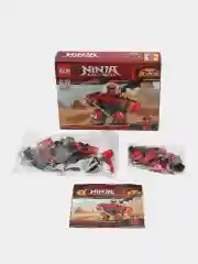 Красный конструктор блочный "Герои Ниндзяго" (Ninjago Heroes), 4 вида героев, для мальчиков