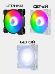 Белый вентилятор для корпуса Coolmoon AsiaFox  120 mm RGB / Кулер для ПК Coolmoon RGB