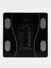 Черный умные весы напольные, электронные, диагностические, Bluetooth
