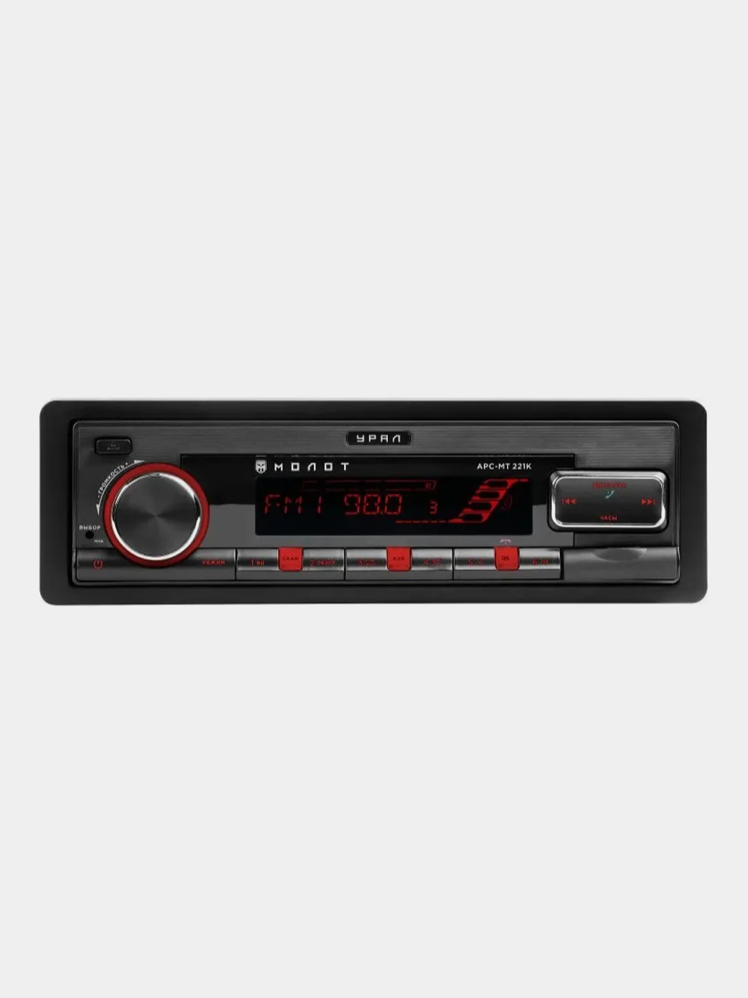 Красный автомагнитола MOLOT ARC-MT 221