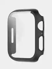 Черный бампер с защитным стеклом для Apple Watch 41  45 мм 7 series чехол