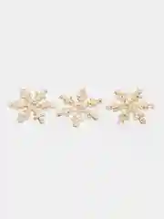 Золотой патч снежинка 3 см, 2 см и 1,5 см