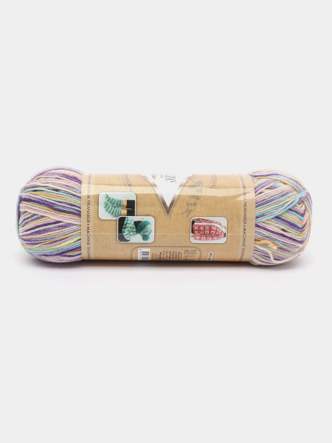 Лавандовый пряжа Носочная Alize Superwash Artisan 75% шерсть, 25% полиамид, 100 г, 420 м