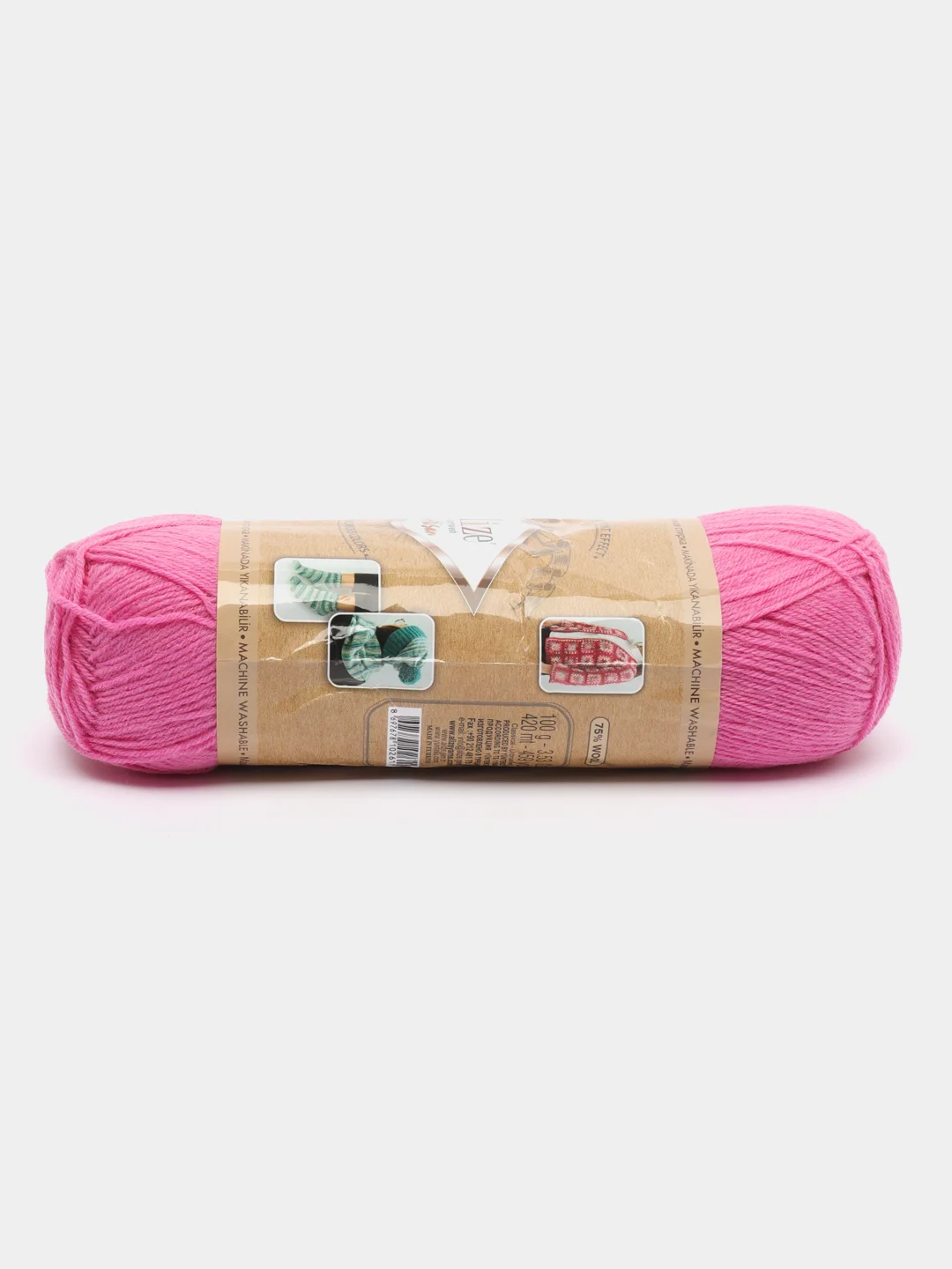 Розовый пряжа Носочная Alize Superwash Artisan 75% шерсть, 25% полиамид, 100 г, 420 м